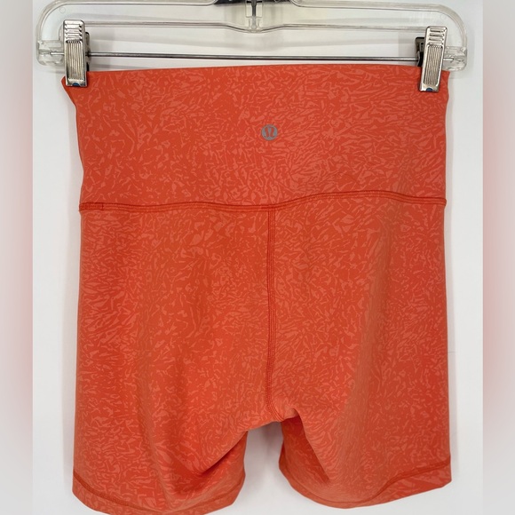 Lululemon Wunder Under HR Train Shorts Size 6 Orange 8" short Biker Gym Work Out - Picture 4 of 6